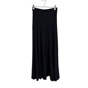 Jarbo Women's 2 100% Merino Wool Black White Flowy Maxi Skirt Witchy Whimsigoth‎